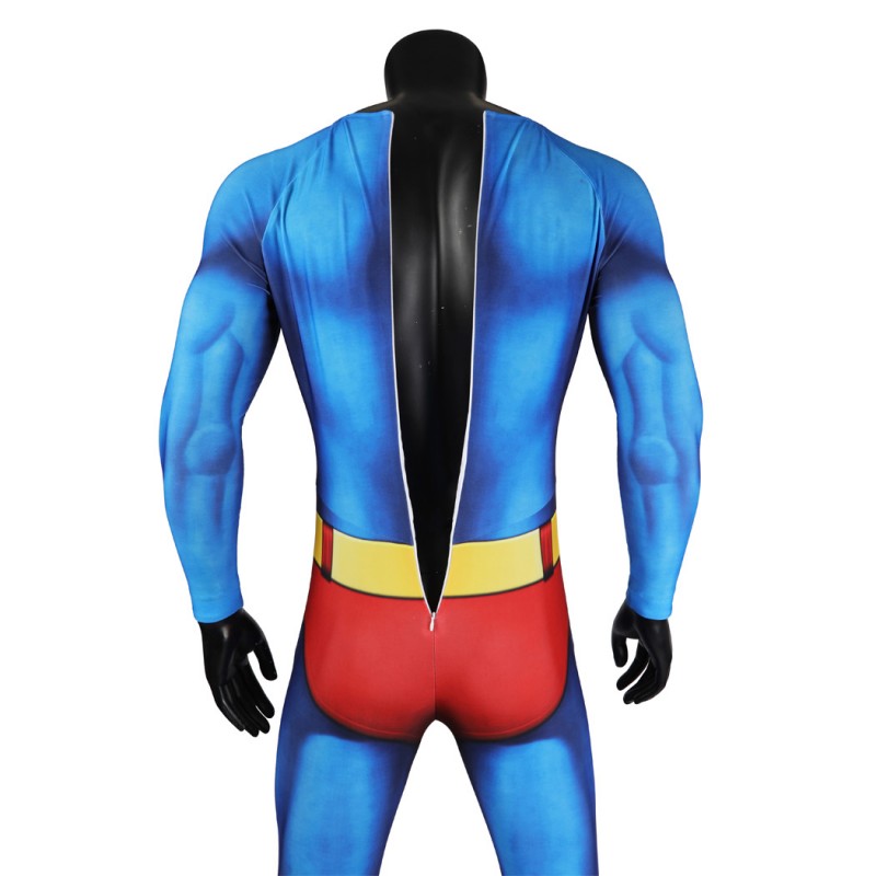 Clark Kent 1978 Jumpsuit Christopher Reeve Cosplay Costume Male Suit