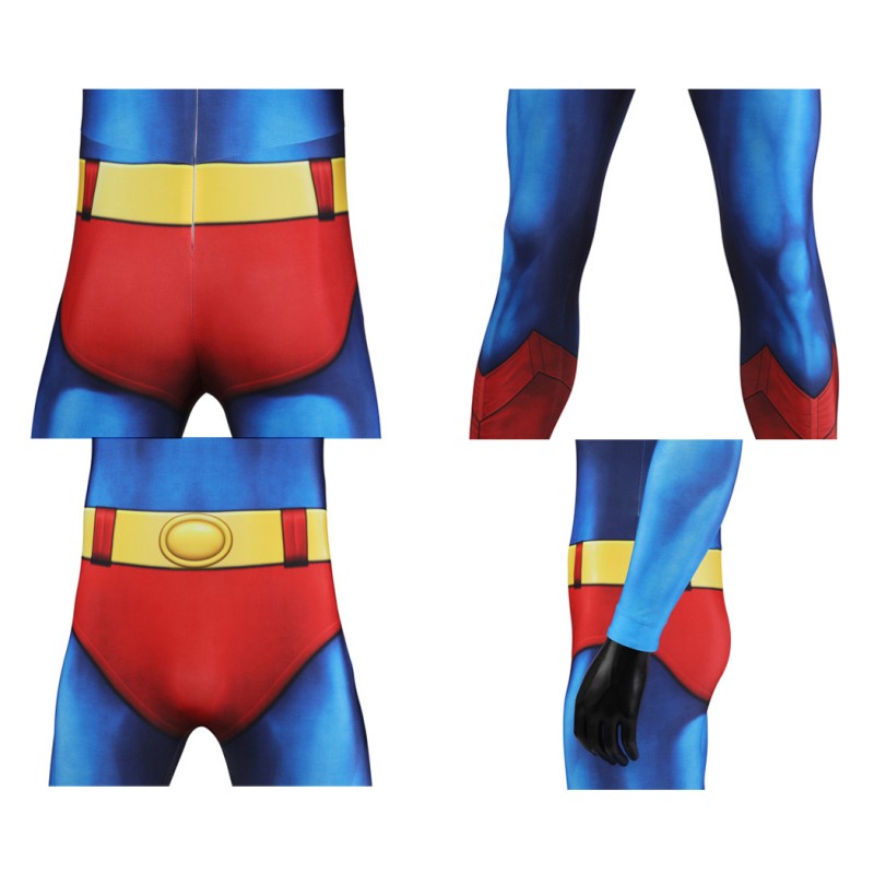 Clark Kent 1978 Jumpsuit Christopher Reeve Cosplay Costume Male Suit