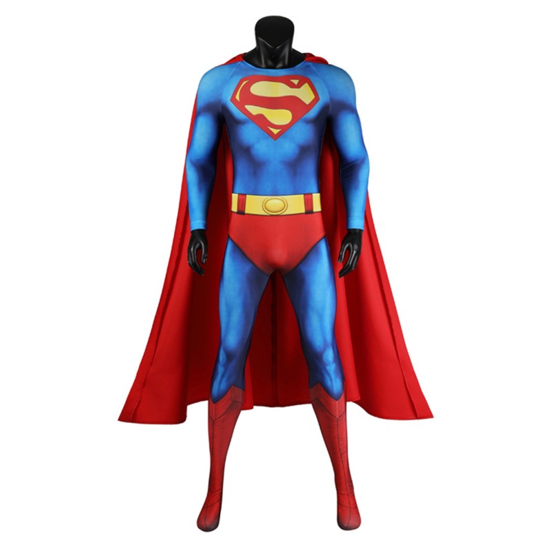 Clark Kent 1978 Jumpsuit Christopher Reeve Cosplay Costume Male Suit