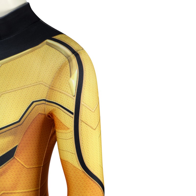 Kids Thunderbolts Sentry Jumpsuit Yellow Cosplay Costume Printed Suit