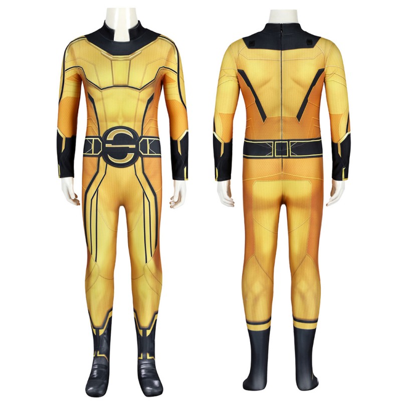 Kids Thunderbolts Sentry Jumpsuit Yellow Cosplay Costume Printed Suit