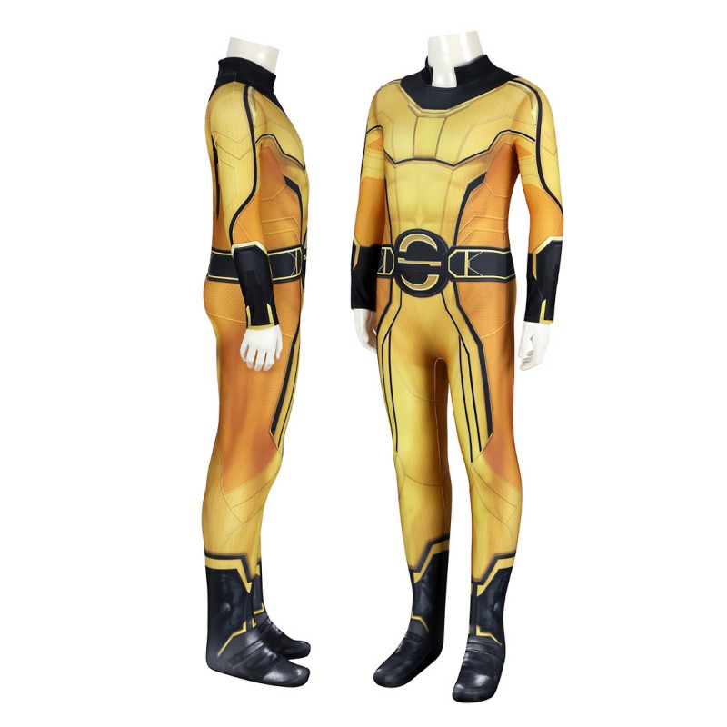 Kids Thunderbolts Sentry Jumpsuit Yellow Cosplay Costume Printed Suit