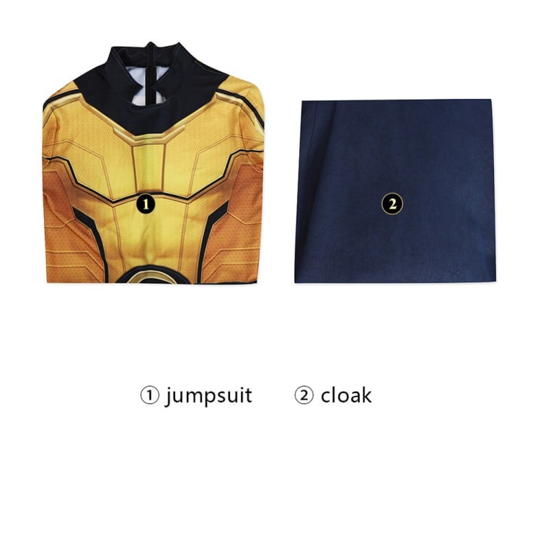 Kids Thunderbolts Sentry Jumpsuit Yellow Cosplay Costume Printed Suit