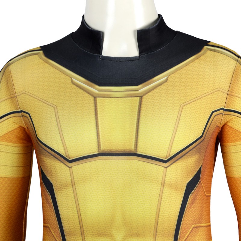 Kids Thunderbolts Sentry Jumpsuit Yellow Cosplay Costume Printed Suit