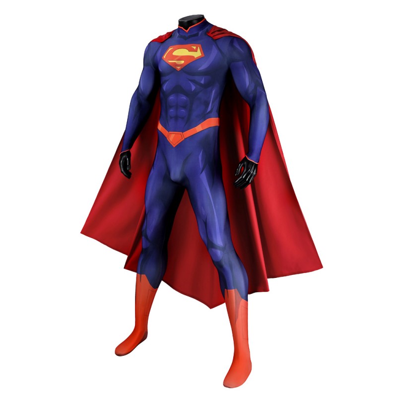 Clark Kent Jumpsuit New 52 Cosplay Costume Male Printed Suit