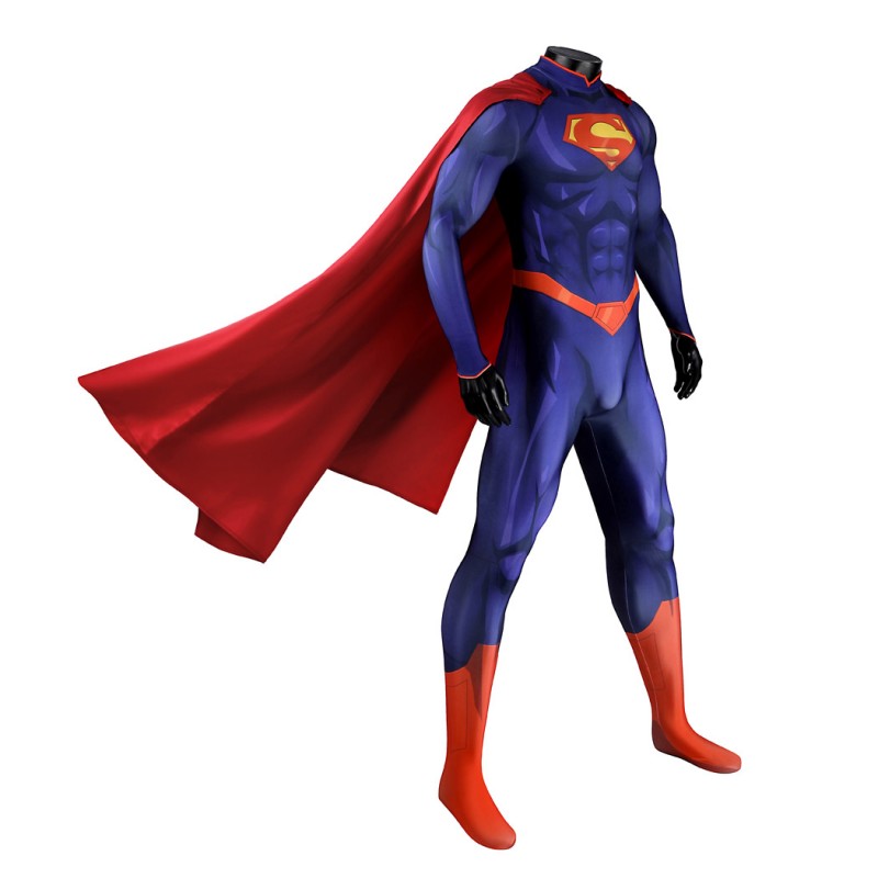 Clark Kent Jumpsuit New 52 Cosplay Costume Male Printed Suit