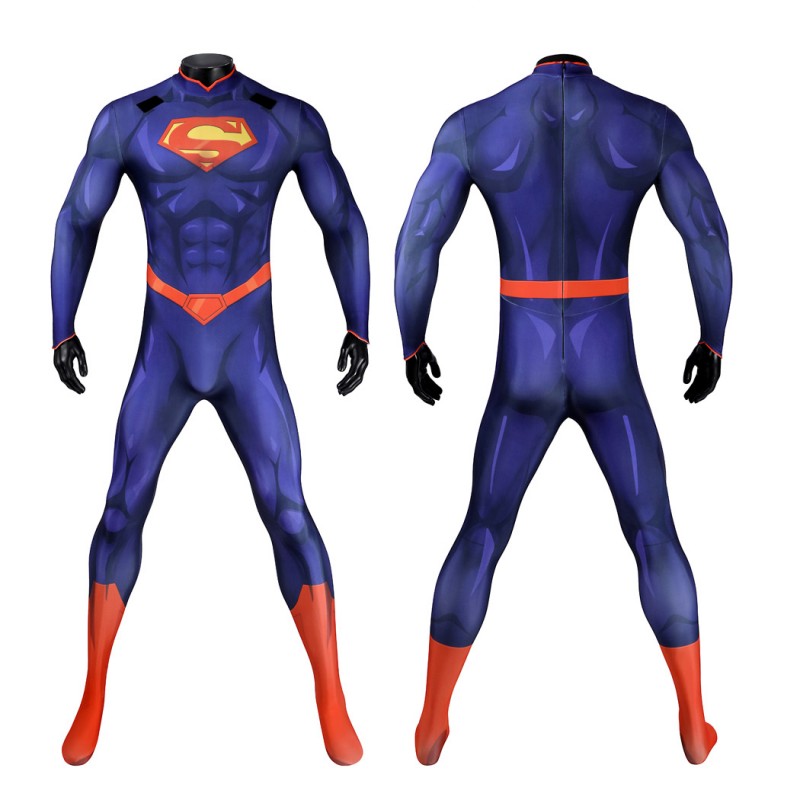 Clark Kent Jumpsuit New 52 Cosplay Costume Male Printed Suit