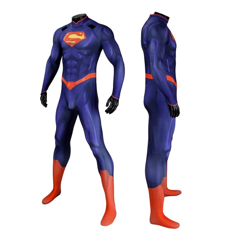 Clark Kent Jumpsuit New 52 Cosplay Costume Male Printed Suit