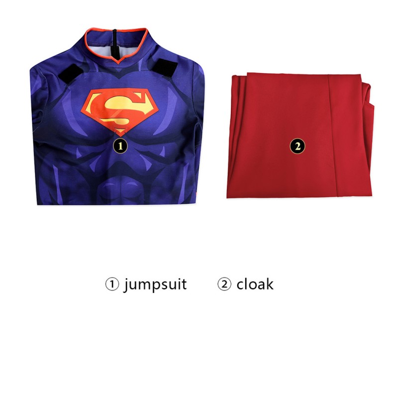 Clark Kent Jumpsuit New 52 Cosplay Costume Male Printed Suit