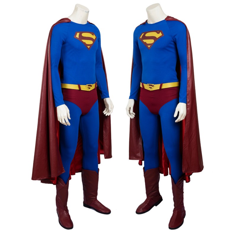 Clark Blue Suit Male Halloween Cosplay Costumes