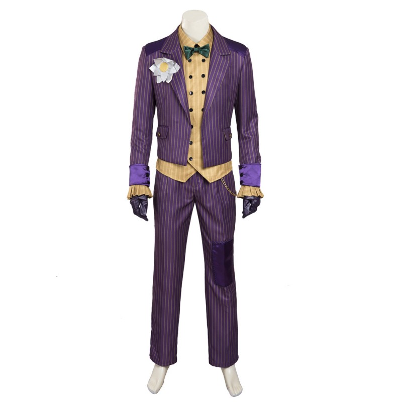 Bat Knight Purple Cosplay Costume Arkham Asylum Halloween Suit