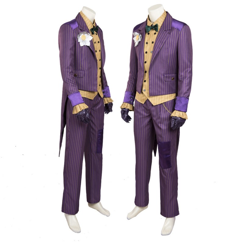Bat Knight Purple Cosplay Costume Arkham Asylum Halloween Suit