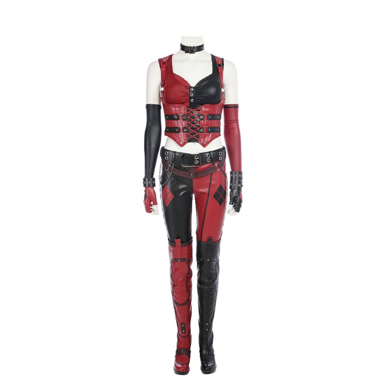 HQ Margot Robbie Cosplay Costume Arkham Knight Halloween Suit