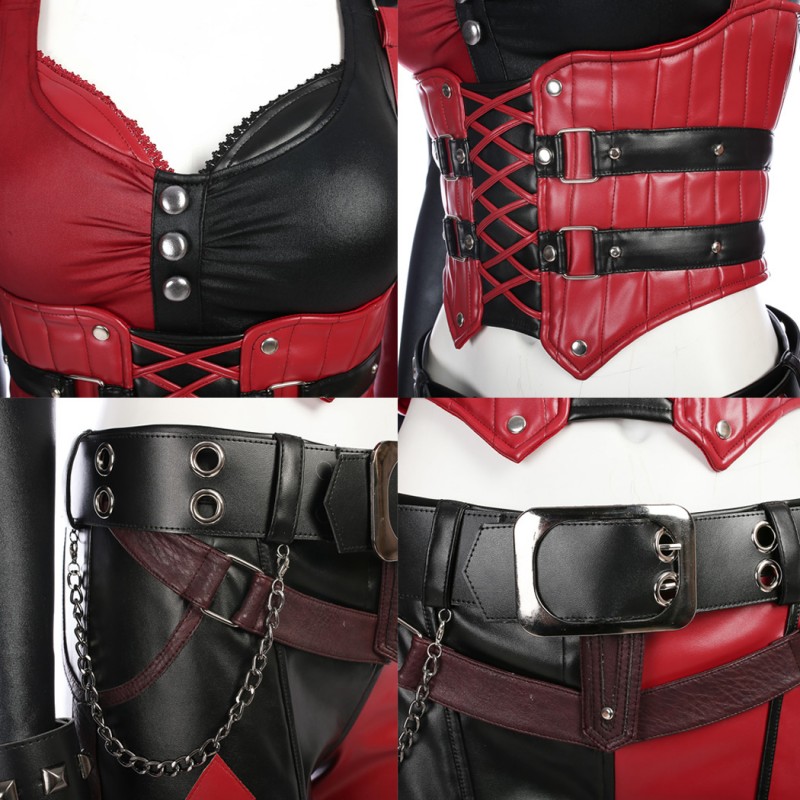 HQ Margot Robbie Cosplay Costume Arkham Knight Halloween Suit