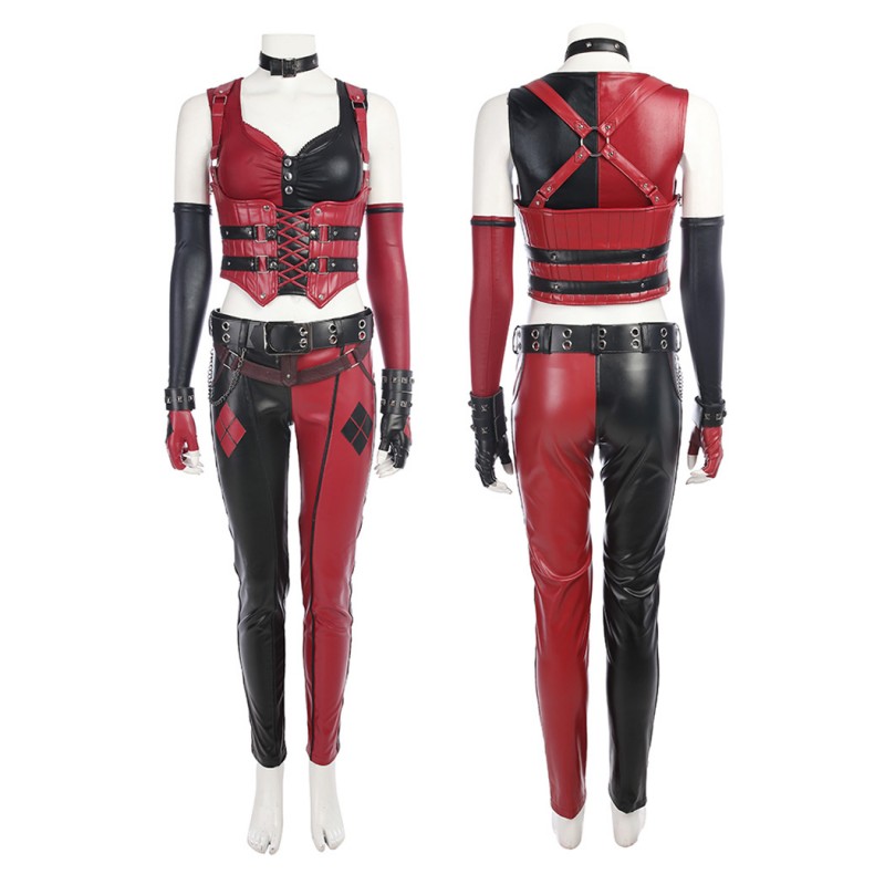 HQ Margot Robbie Cosplay Costume Arkham Knight Halloween Suit