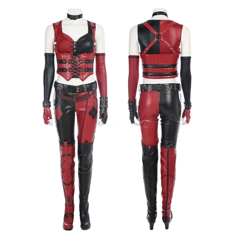 HQ Margot Robbie Cosplay Costume Arkham Knight Halloween Suit
