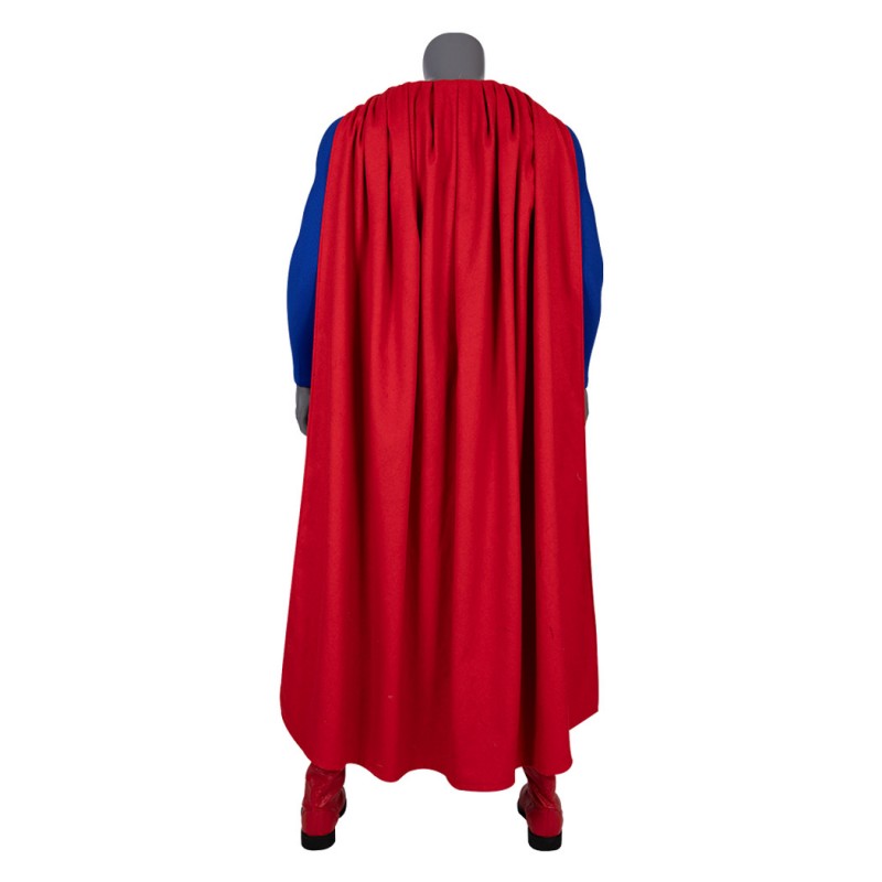 Clark Kent Cosplay Costume Male Blue Halloween Suit