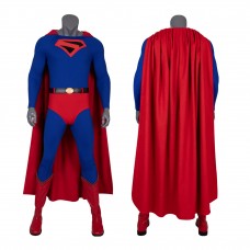 Clark Kent Cosplay Costume Male Blue Halloween Suit