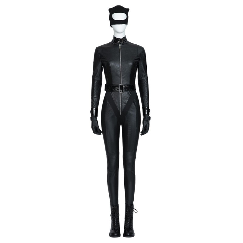 New Catgirl Costume Selina Kyle Cosplay Suit Black Halloween Outfits