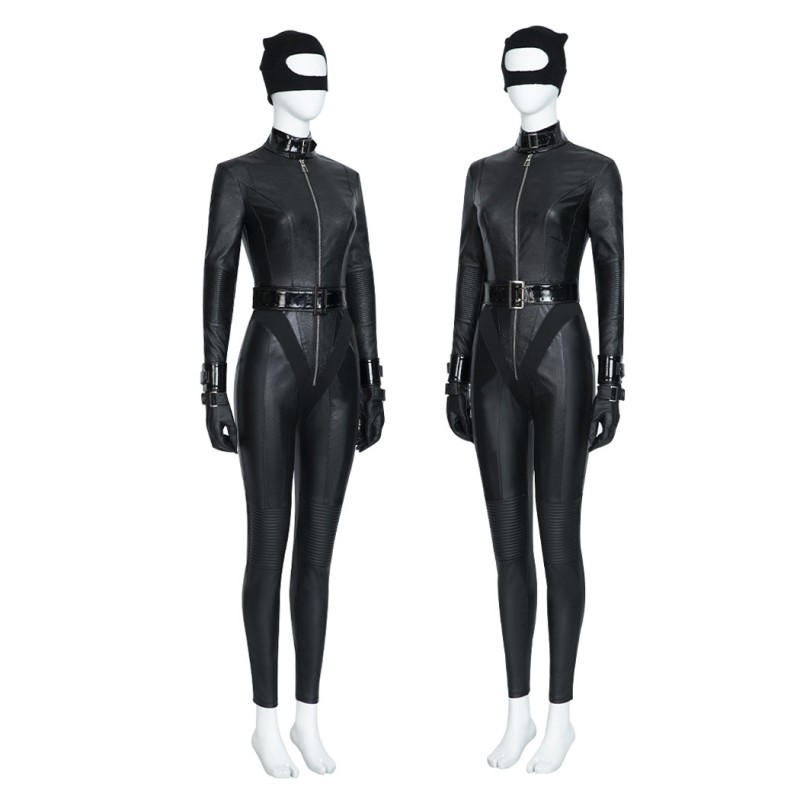 New Catgirl Costume Selina Kyle Cosplay Suit Black Halloween Outfits