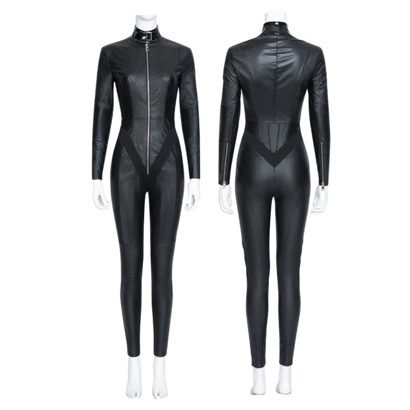 New Catgirl Costume Selina Kyle Cosplay Suit Black Halloween Outfits