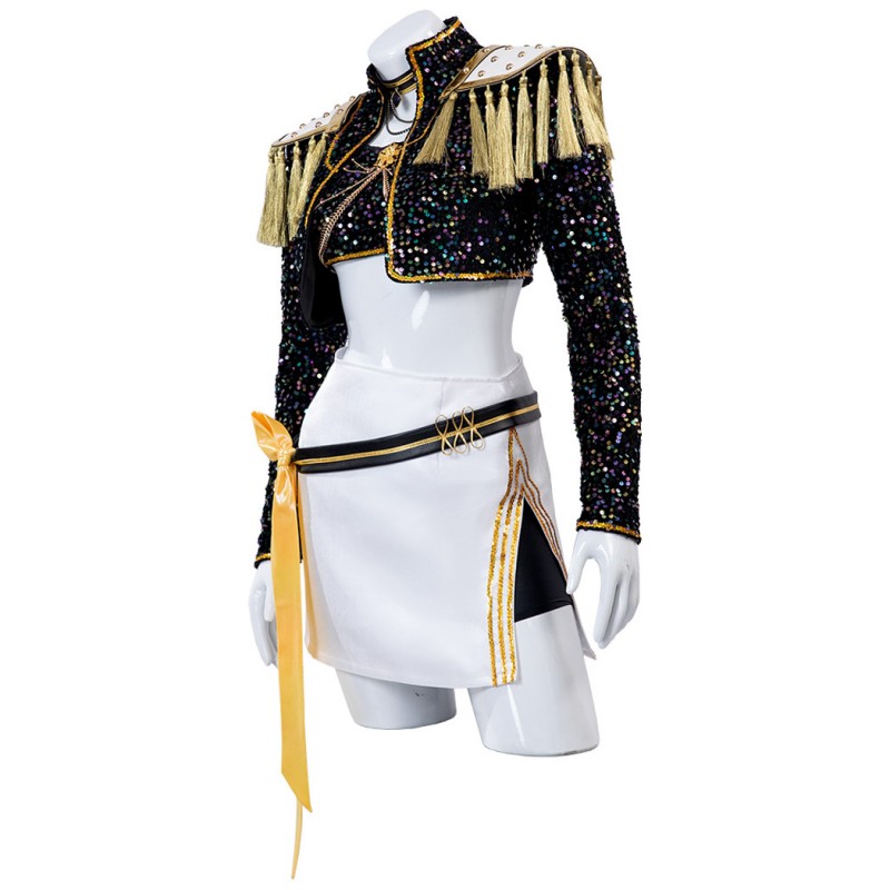 KPop Demon Hunters Mira Cosplay Costume Black Jacket Halloween Suit