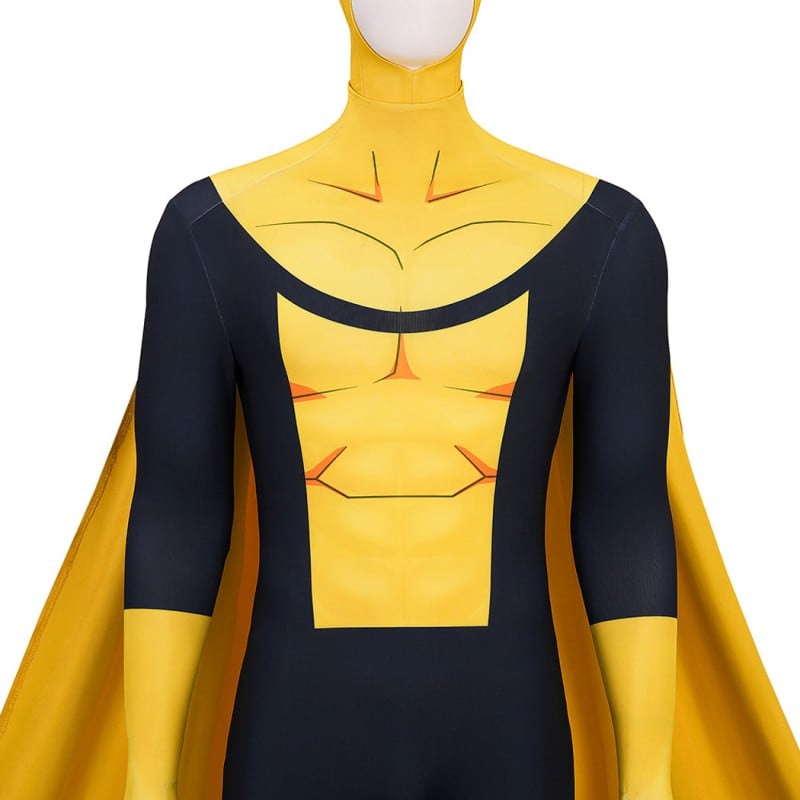 Invincible Sinister Mark Graysons Jumpsuit Yellow Cosplay Costume Printed Suit