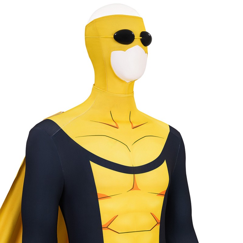 Invincible Sinister Mark Graysons Jumpsuit Yellow Cosplay Costume Printed Suit