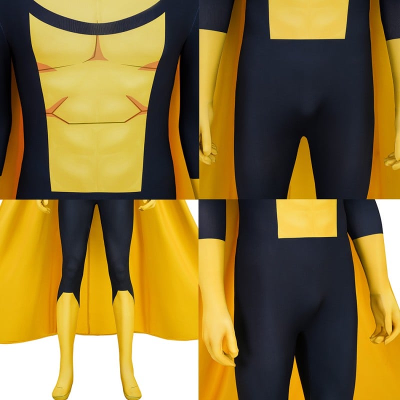 Invincible Sinister Mark Graysons Jumpsuit Yellow Cosplay Costume Printed Suit