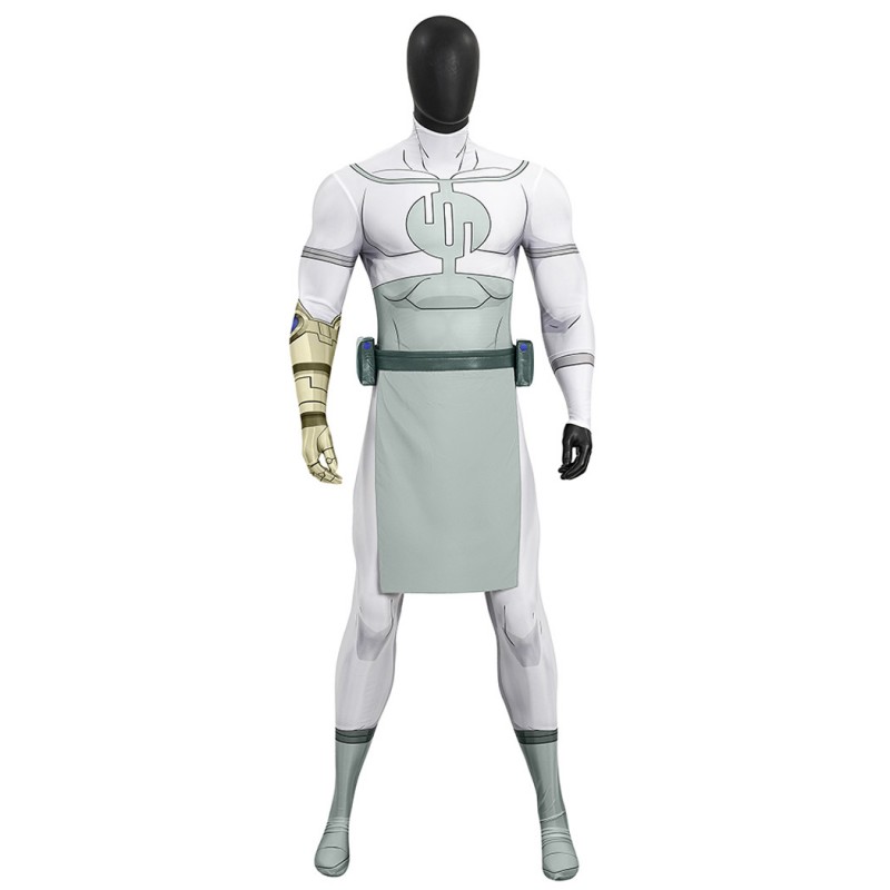 Invincible Thragg Jumpsuit Cosplay Costume Male White Halloween Suit