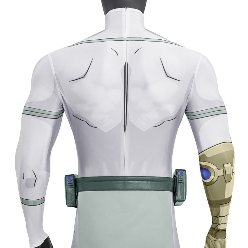 Invincible Thragg Jumpsuit Cosplay Costume Male White Halloween Suit