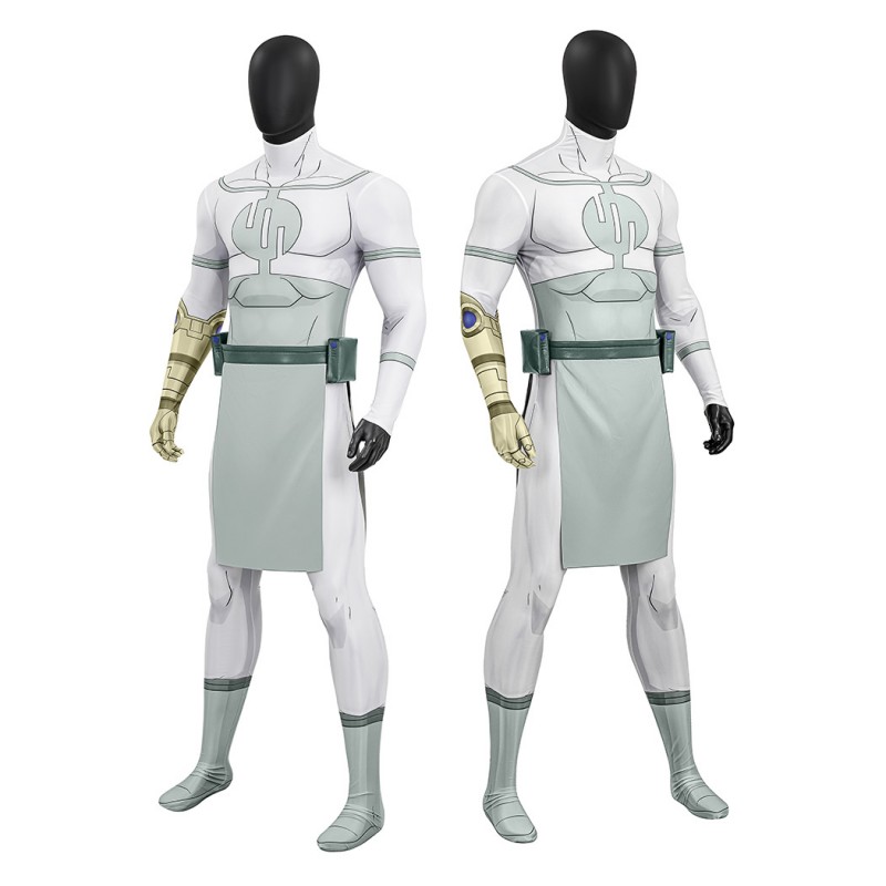 Invincible Thragg Jumpsuit Cosplay Costume Male White Halloween Suit