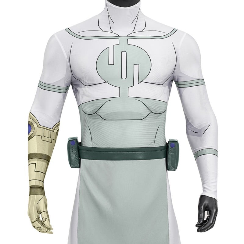 Invincible Thragg Jumpsuit Cosplay Costume Male White Halloween Suit