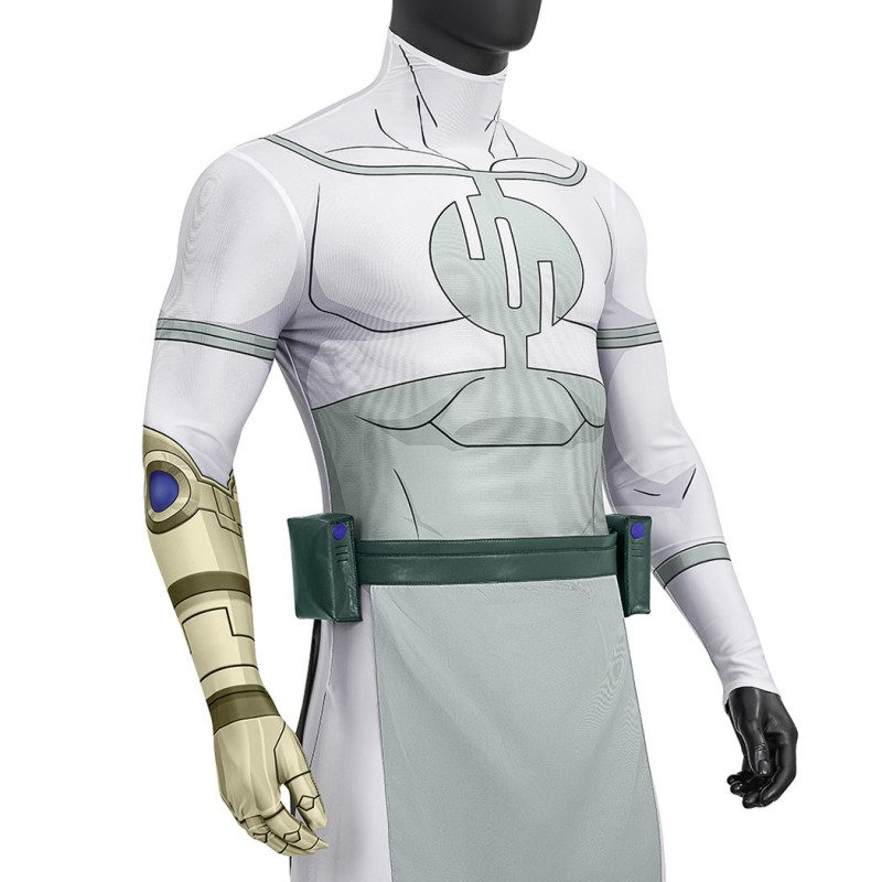 Invincible Thragg Jumpsuit Cosplay Costume Male White Halloween Suit