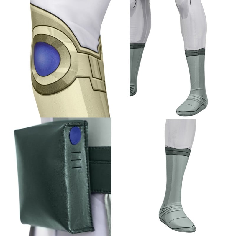 Invincible Thragg Jumpsuit Cosplay Costume Male White Halloween Suit