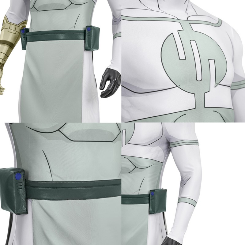 Invincible Thragg Jumpsuit Cosplay Costume Male White Halloween Suit