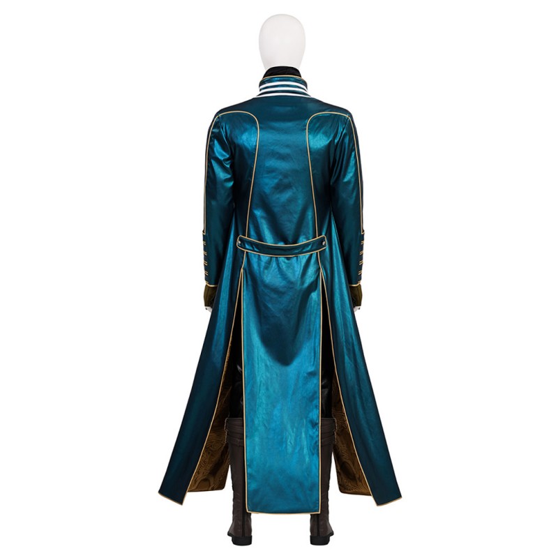 DMC 3 Vergil Costume Devil May Cry Cosplay Suit Blue Jacket Outfits