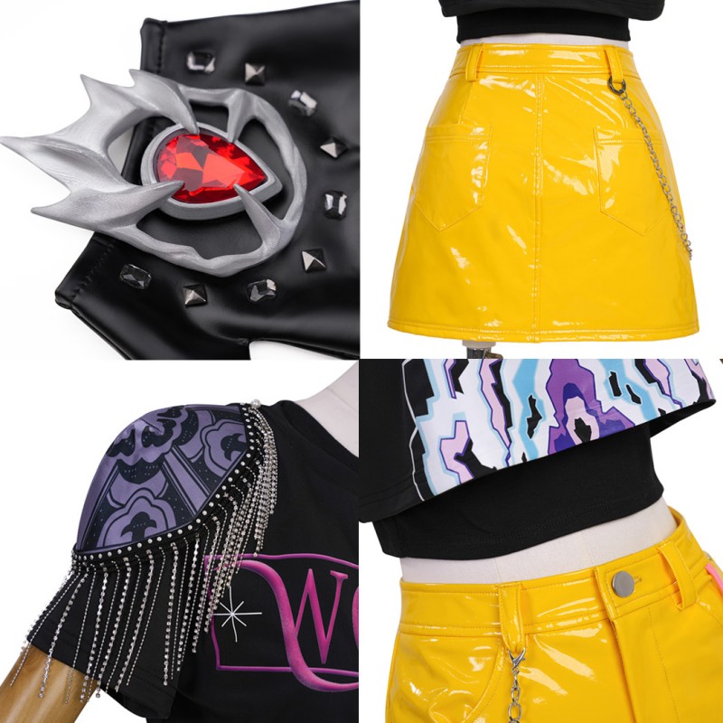 Mira Cosplay Costume KPop Demon Hunters Short Sleeve Halloween Suit