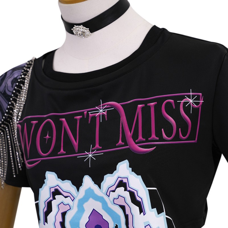 Mira Cosplay Costume KPop Demon Hunters Short Sleeve Halloween Suit