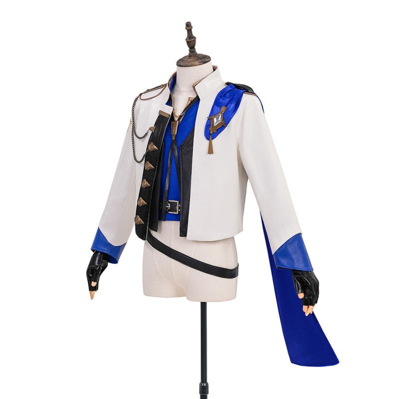 Final Fantasy XIV Seneschal Princes Costume FF14 Cosplay Suit Blue Jacket