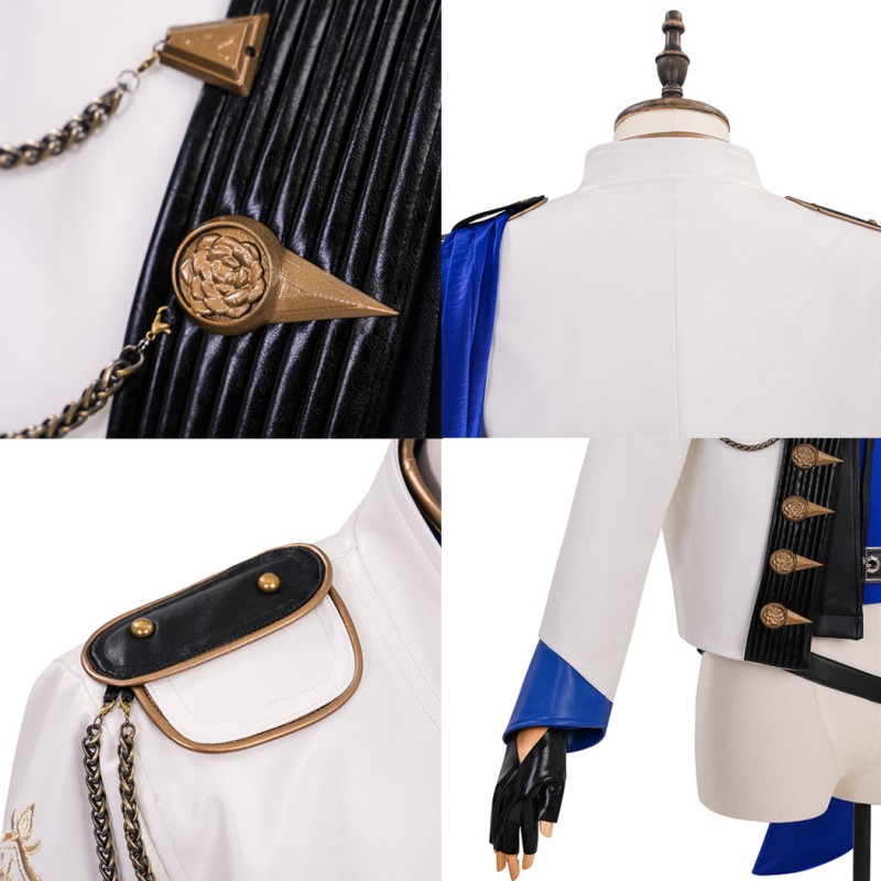 Final Fantasy XIV Seneschal Princes Costume FF14 Cosplay Suit Blue Jacket