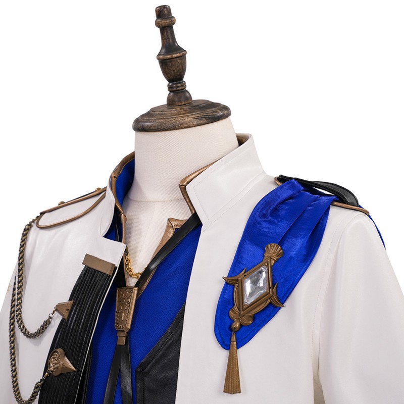 Final Fantasy XIV Seneschal Princes Costume FF14 Cosplay Suit Blue Jacket