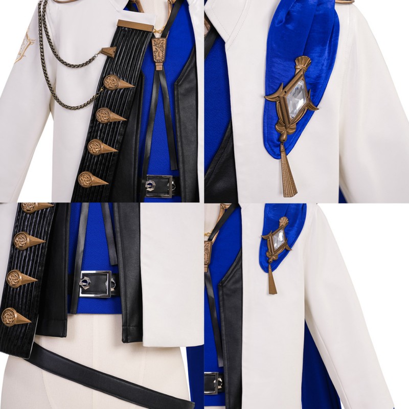 Final Fantasy XIV Seneschal Princes Costume FF14 Cosplay Suit Blue Jacket