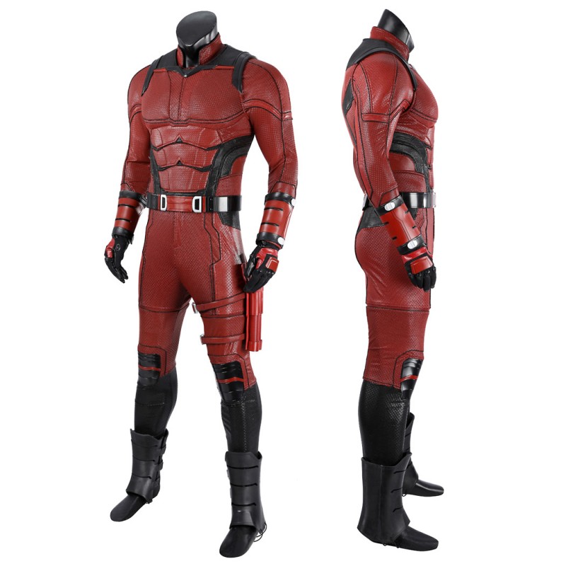 Daredevil Born Again Red Suit Matthew Murdock Cosplay Costume Deluxe Set
