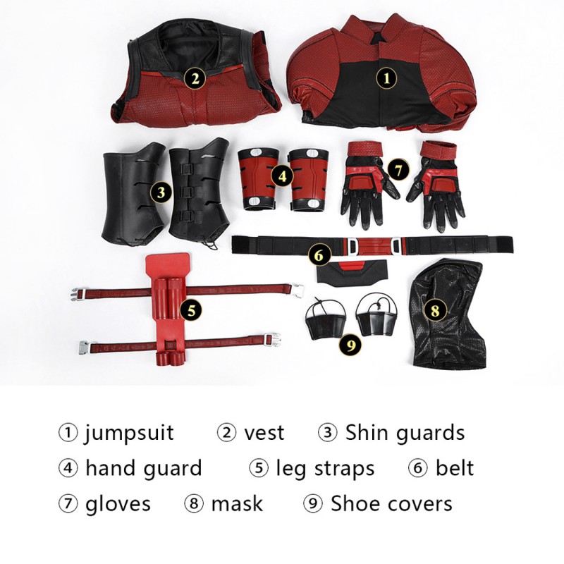 Daredevil Born Again Red Suit Matthew Murdock Cosplay Costume Deluxe Set