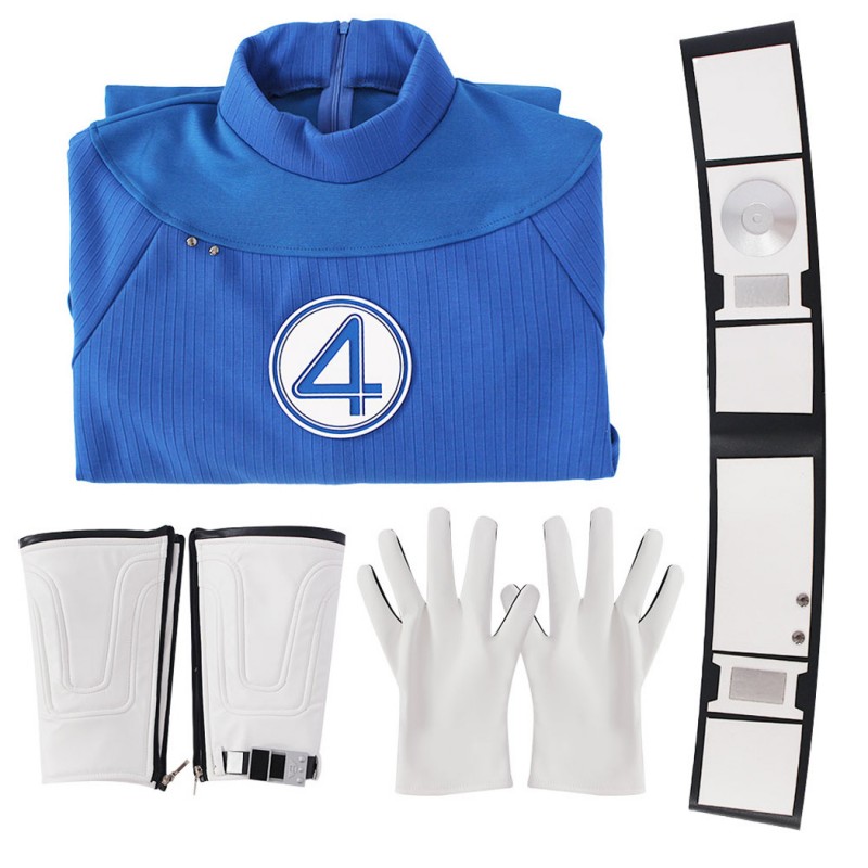 Fantastic Four Mister Fantastic Cosplay Costume Reed Richards Blue Halloween Suit