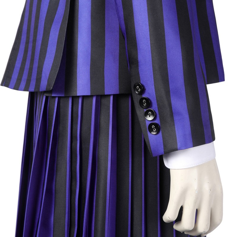 Wednesday 2 Costume The Addams Family Nevermore Academy Uniform Purple Cosplay Suit