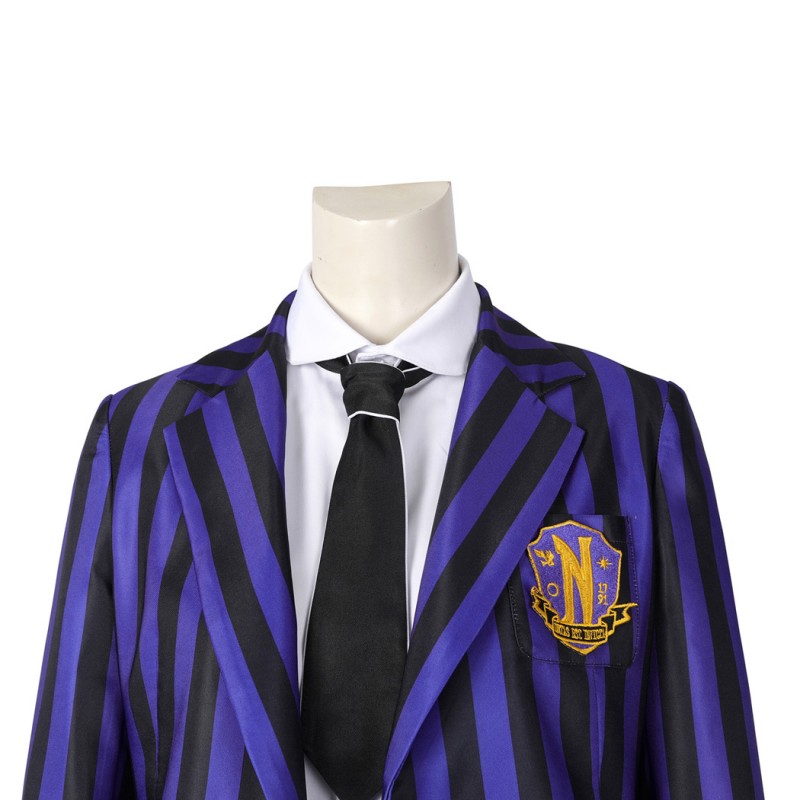Wednesday 2 Costume The Addams Family Nevermore Academy Uniform Purple Cosplay Suit