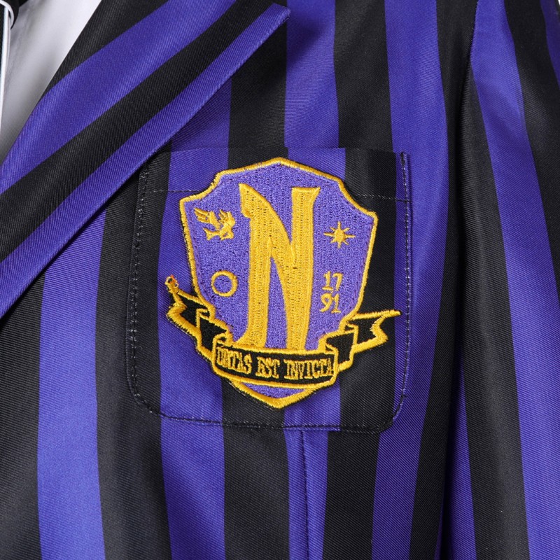 Wednesday 2 Costume The Addams Family Nevermore Academy Uniform Purple Cosplay Suit