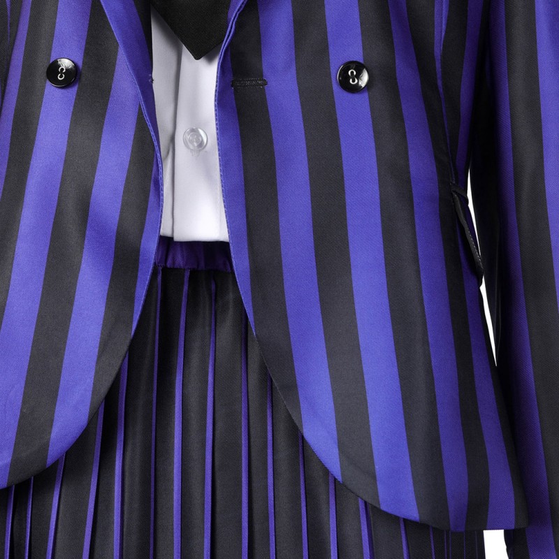 Wednesday 2 Costume The Addams Family Nevermore Academy Uniform Purple Cosplay Suit